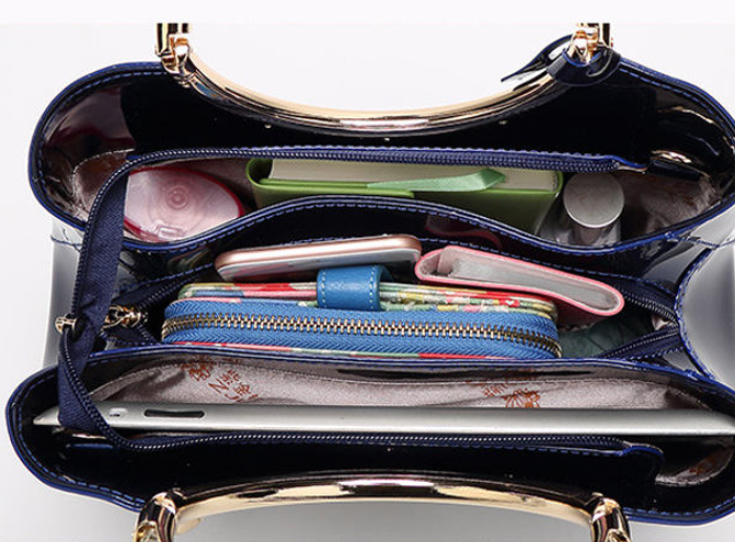 Popular Glossy Patent Leather Handbag