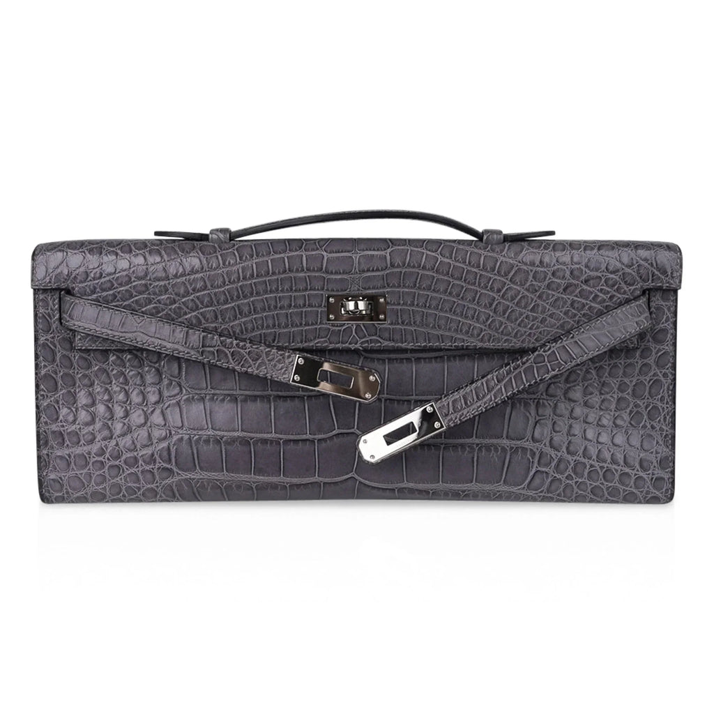 Kelly Cut Bag Gris Paris Grey Matte Alligator Palladium VERY rare