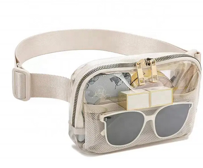 Transparent Cylindrical Waist Bag