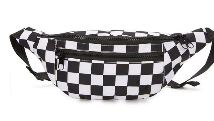 Checkered Casual Waist Bag