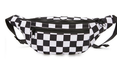Checkered Casual Waist Bag