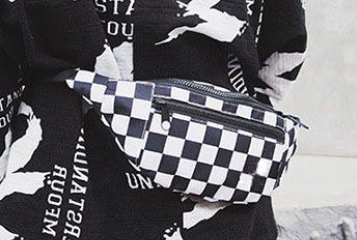 Checkered Casual Waist Bag