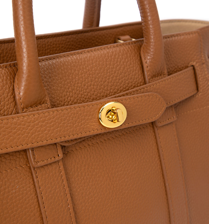 Retro Genuine Leather Women's Zipper Handbag