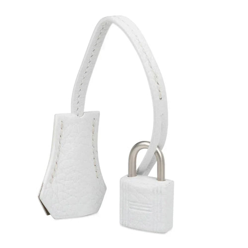 Birkin 25 Bag HSS White Clemence Trench Interior Brushed Palladium Hardware