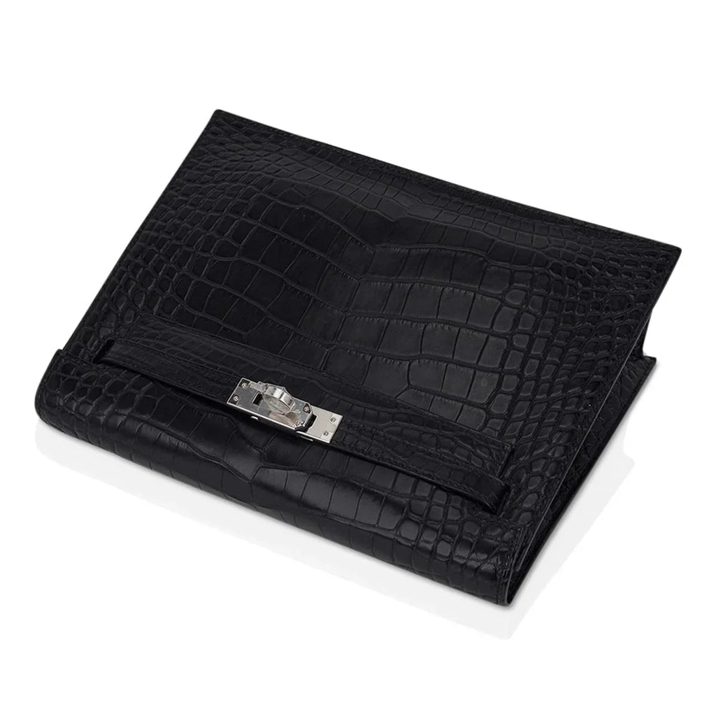 Limited Edition Kelly Danse Bag Matte Black Crocodile