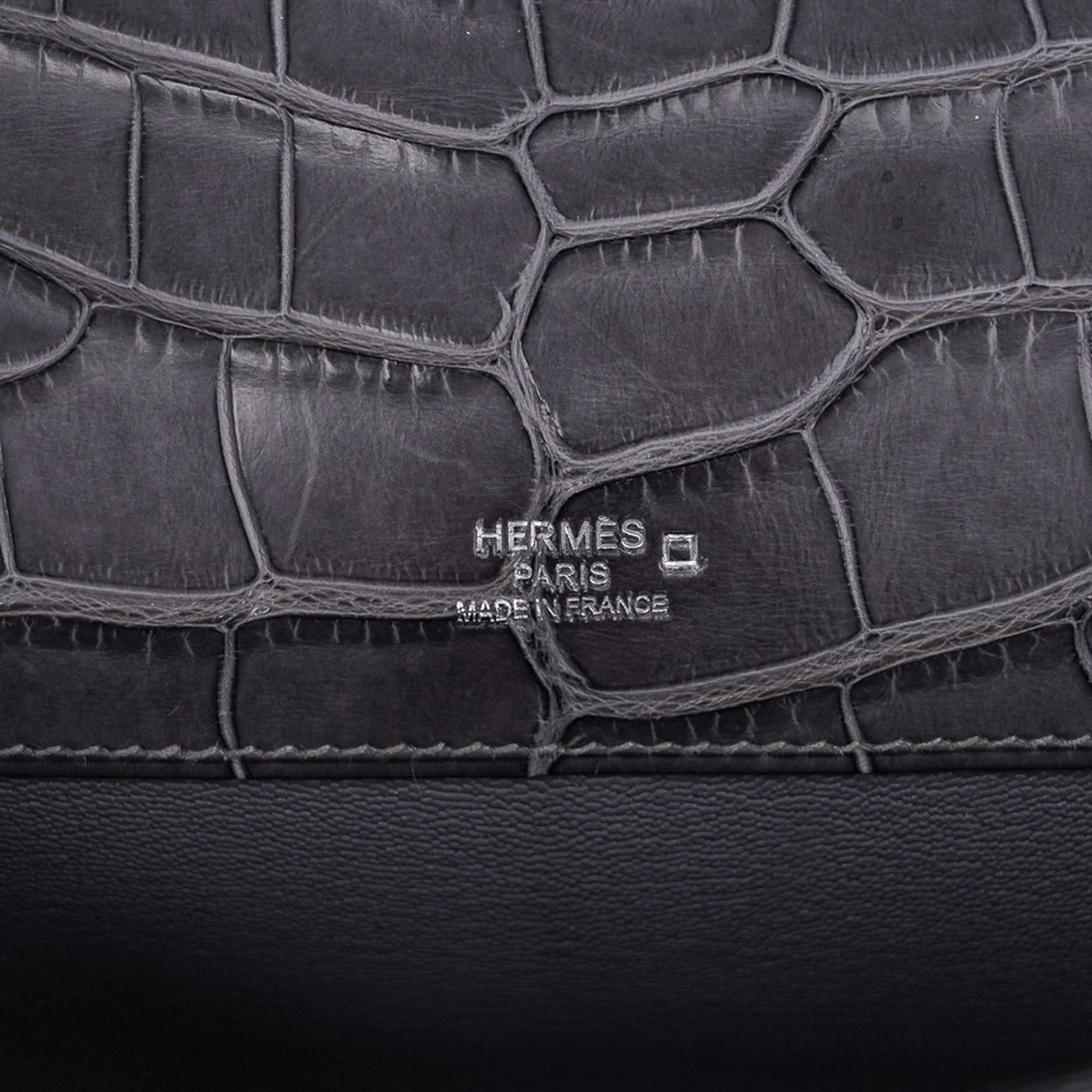 Kelly Cut Bag Gris Paris Grey Matte Alligator Palladium VERY rare