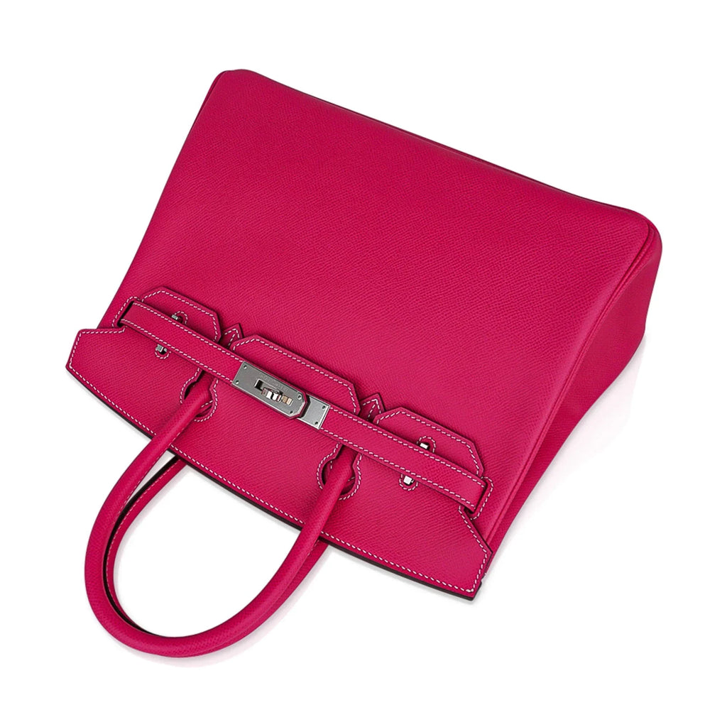 Birkin 30 Bag Rose Tyrien Candy Epsom Limited Edition Palladium