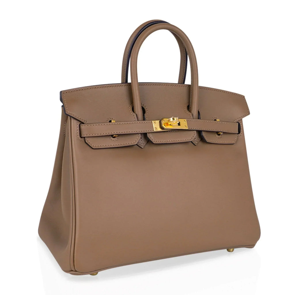 Birkin 25 Beige De Weimar Veau Jonathan Leather Gold Hardware