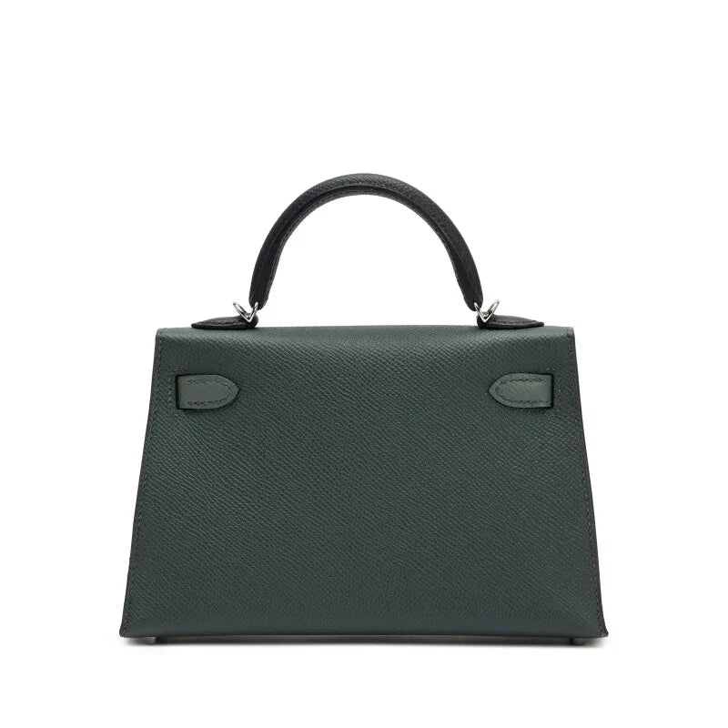 Kelly 20 II Vert Amande and Black Epsom Mini Palladium Hardware